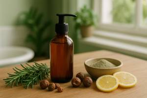 Champú casero para cabello graso con ingredientes naturales